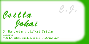 csilla jokai business card